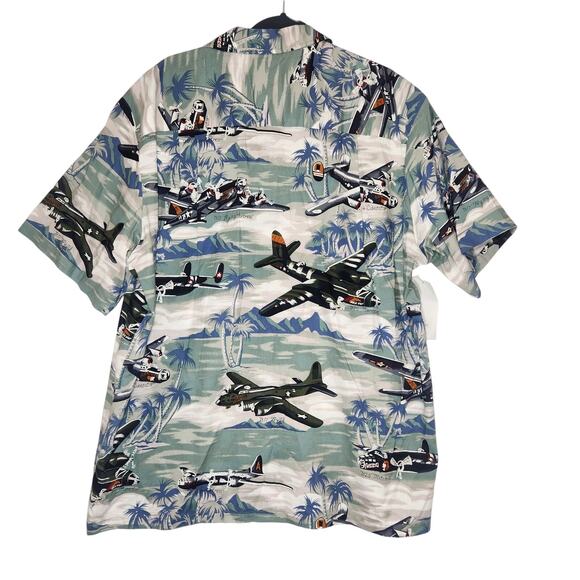 KALAHEO Men's XL Air Force Fighter Bomber Airplane Hawaiian Shirt, NWT - Picture 2 of 4